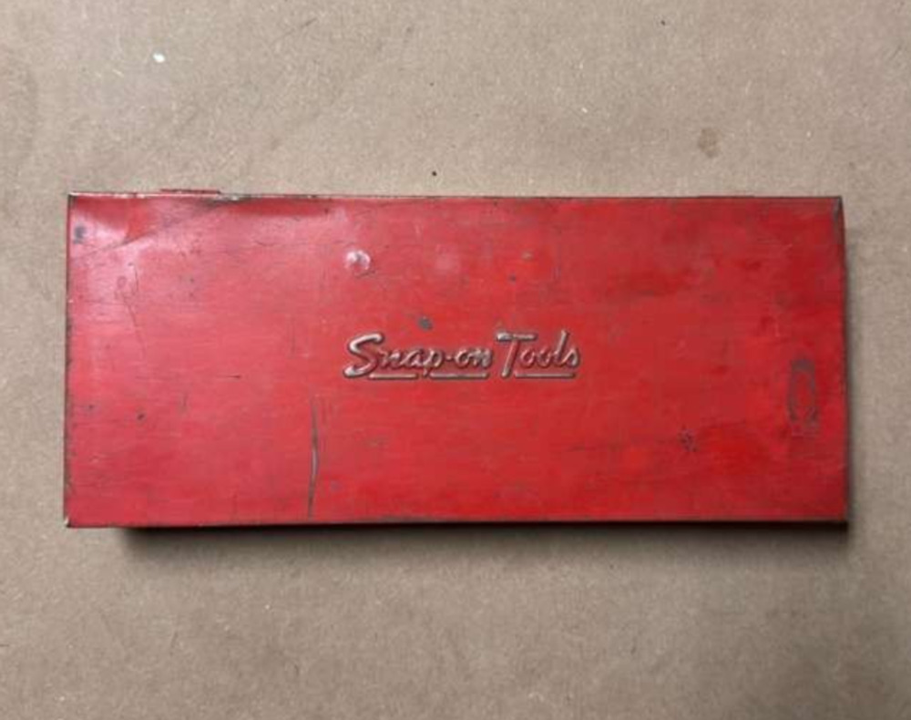 Vintage Snap-On GA-1 Impact Driver Metal Storage Case Empty Red Tool Box USA
